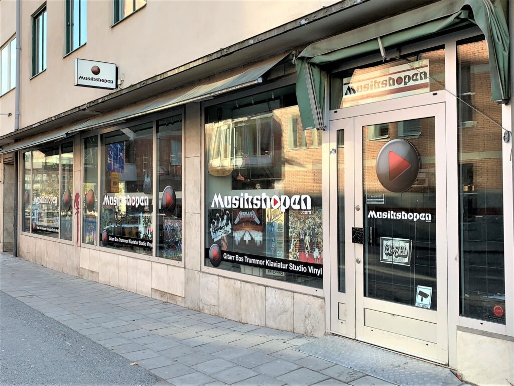 Musikaffären Musikshopen låg tidigare på Kopparbergsvägen i Västerås