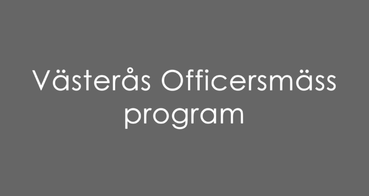 Västerås Officersmäss program med konserter framförda av artister och band